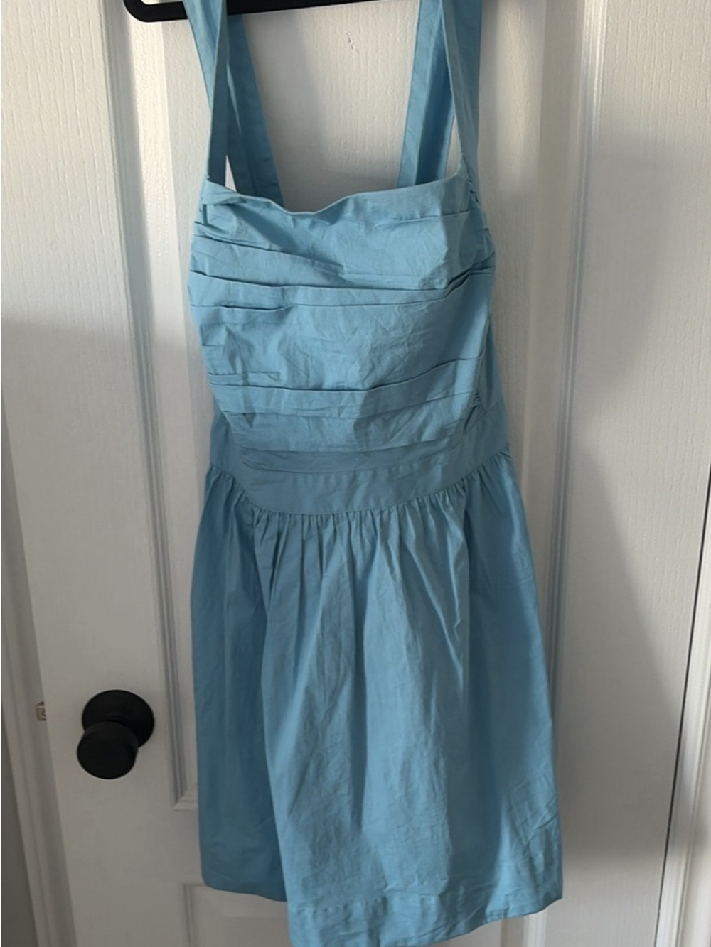 Free People Blue Pleated Baby Doll Dress